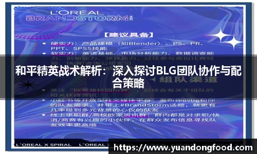 和平精英战术解析：深入探讨BLG团队协作与配合策略