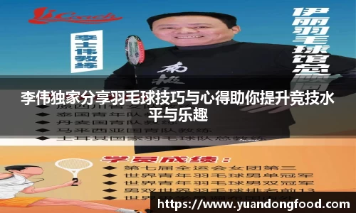李伟独家分享羽毛球技巧与心得助你提升竞技水平与乐趣